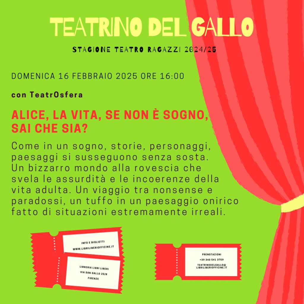 Spettacolo “Alice, la vita, se non è sogno, sai che sia?”