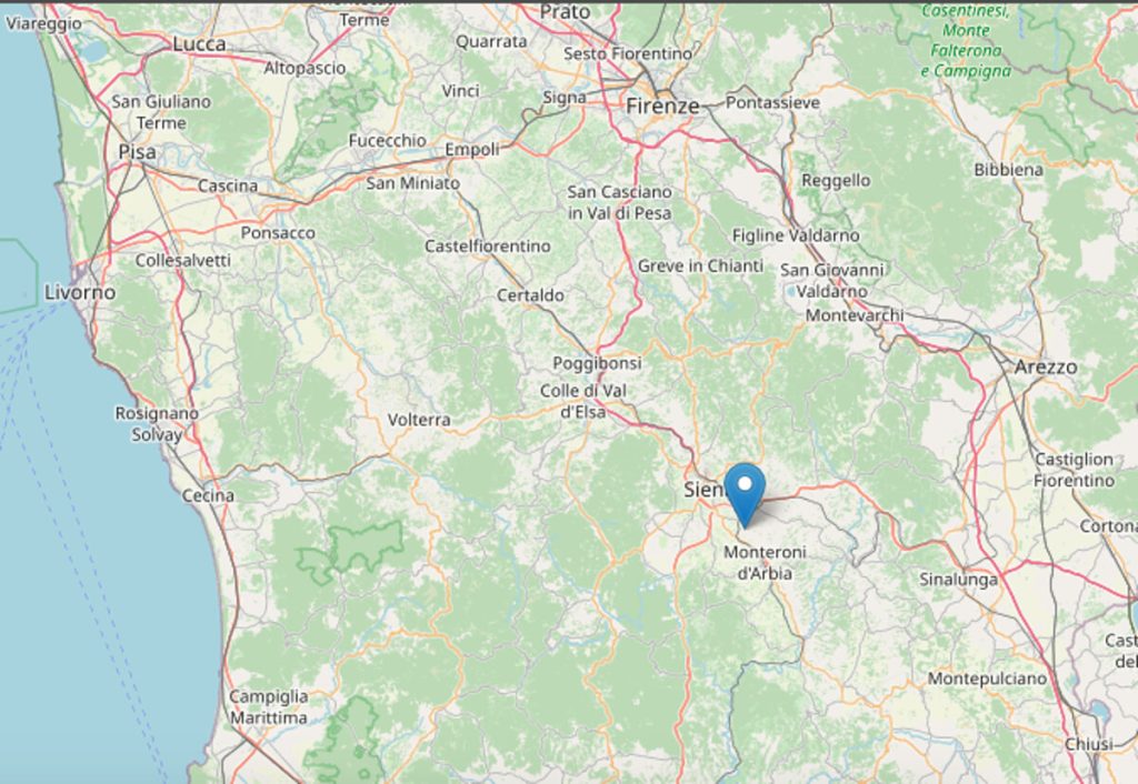 Scossa di terremoto nel Senese