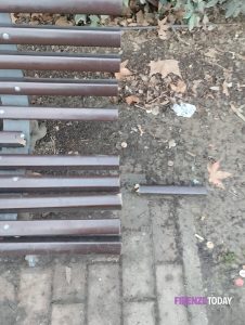 Vandalizzata panchina