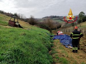 Mongolfiera si ribalta in atterraggio