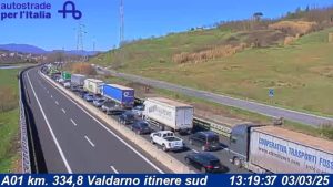 Incidente sull'Autostrada A1 tra Valdarno - Incisa  
